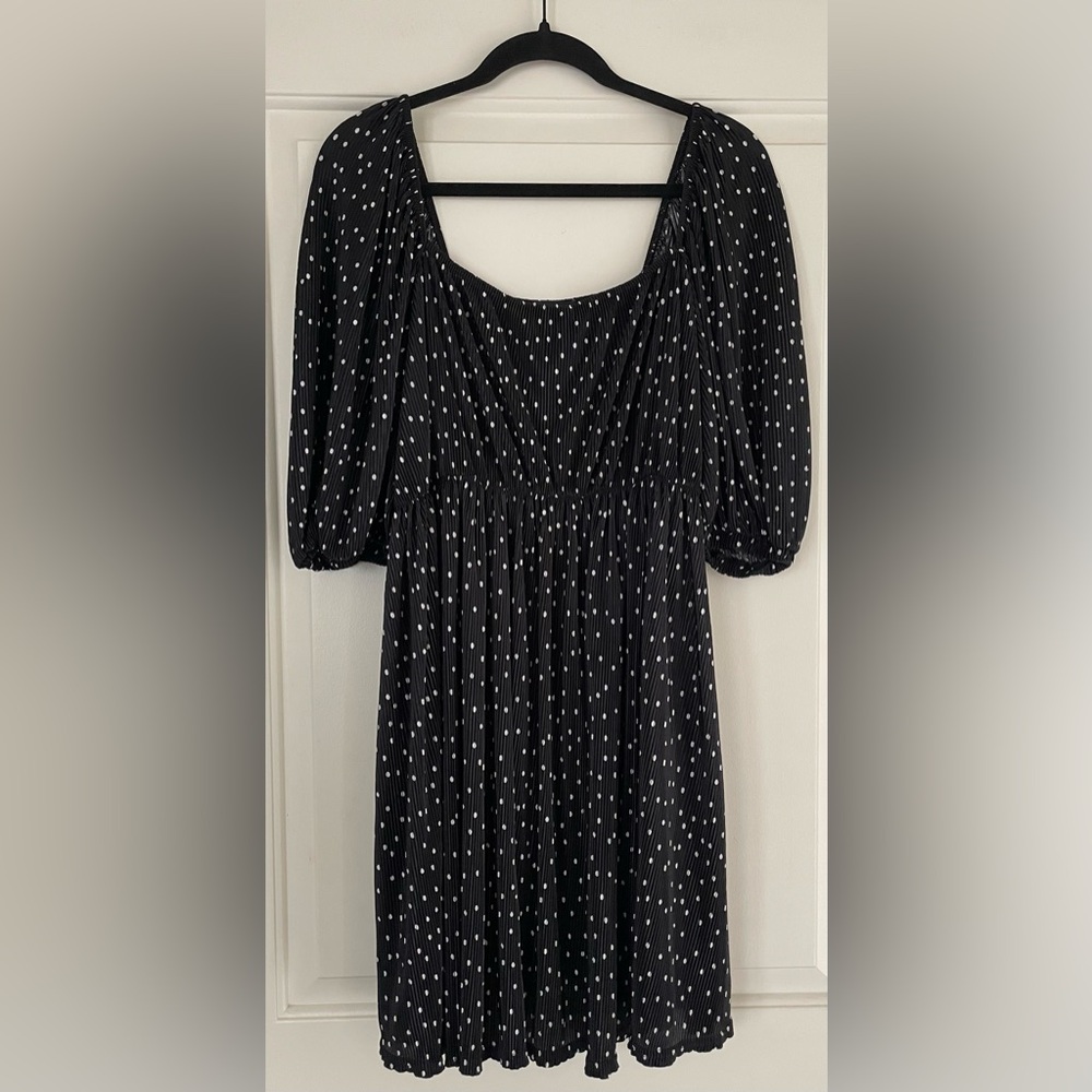 ASOS Design Black and White Polka Dot Dress